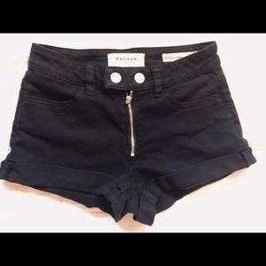 PACSUN  black high rise super stretch shortie